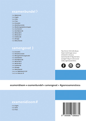 Achterkant van Examenbundel havo Bedrijfseconomie 2019/2020