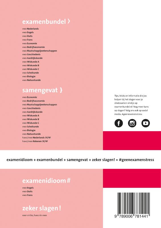 Achterkant van vwo Natuurkunde 2020/2021