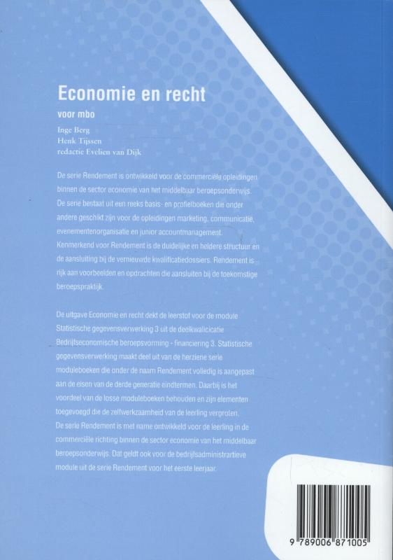 Achterkant van Economie en recht