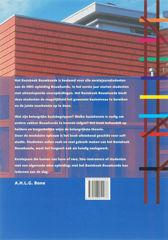 Achterkant van Basisboek Bouwkunde