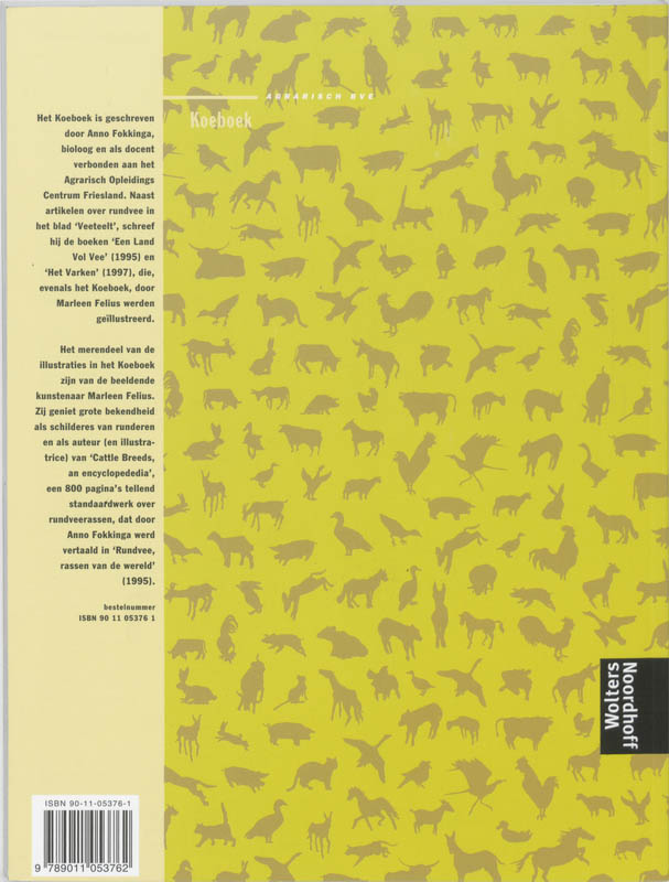 Achterkant van Koeboek