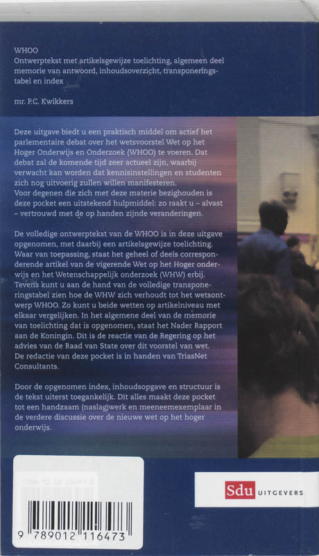 Achterkant van Wet op het Hoger Onderwijs en Onderzoek
