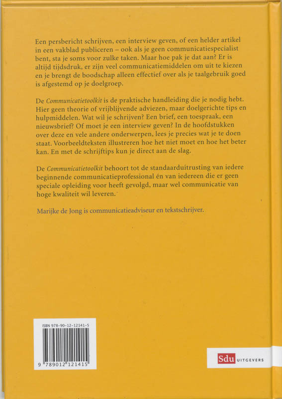 Achterkant van Communicatie Toolkit