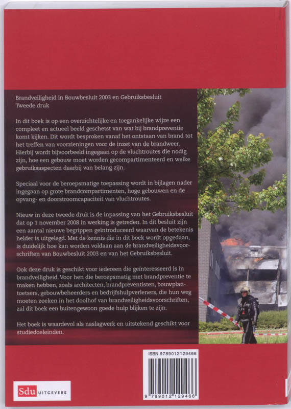 Achterkant van Brandveiligheid in Bouwbesluit 2003 en Gebruiksbesluit