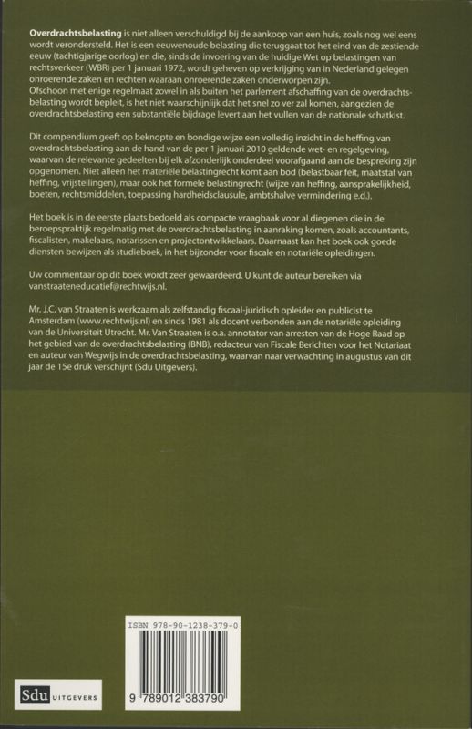 Achterkant van Compendium Overdrachtsbelasting