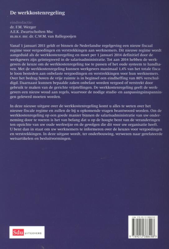 Achterkant van De Werkkostenregeling