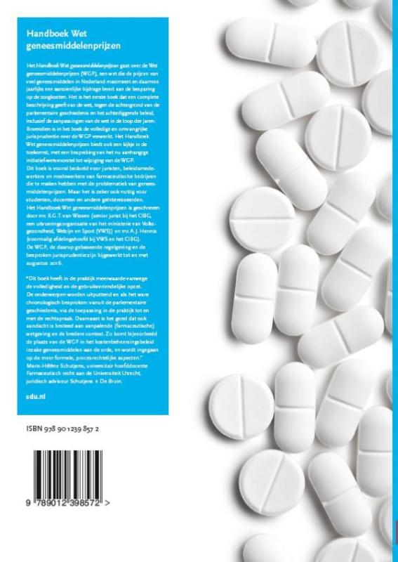 Achterkant van Handboek wet geneesmiddelenprijzen