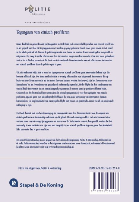 Achterkant van Tegengaan van etnisch profileren