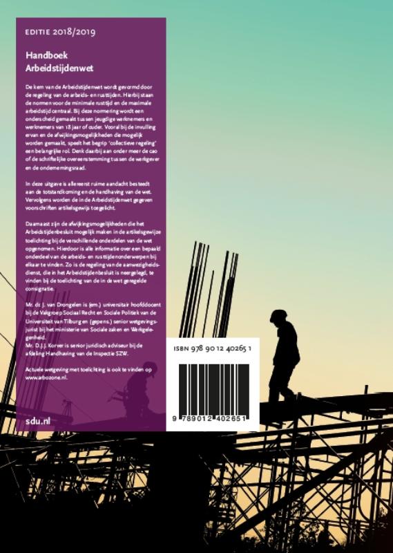 Achterkant van Handboek Arbeidstijdenwet