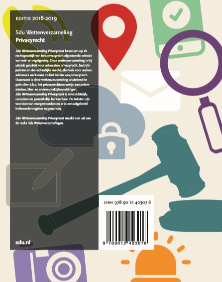 Achterkant van Sdu wettenverzameling Privacyrecht