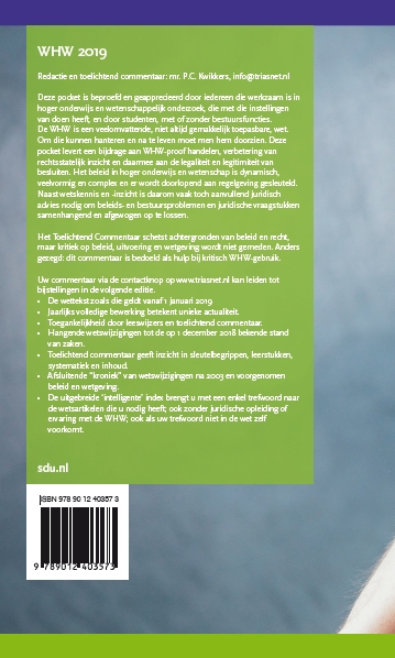 Achterkant van Wet op het Hoger onderwijs en Wetenschappelijk onderzoek