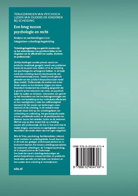 Achterkant van Terugdringen van psychisch lijden van ouders en kinderen bij scheiding
