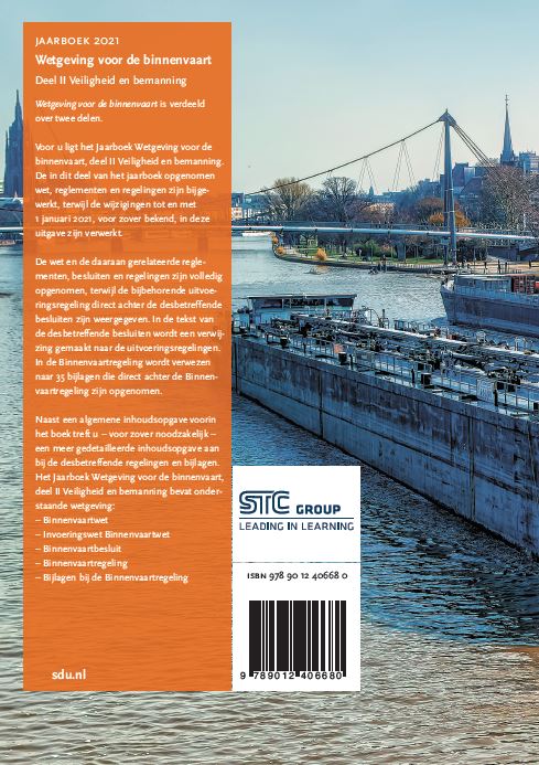 Achterkant van Wetgeving voor de binnenvaart Deel II. Veiligheid en bemanning, Jaarboek 2021