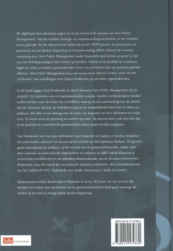 Achterkant van Begroten met beleid