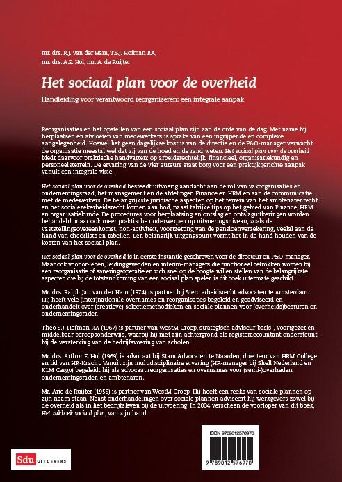 Achterkant van Het sociaal plan voor de overheid
