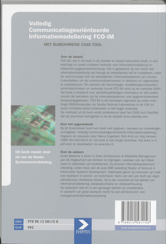 Achterkant van Volledig communicatiegeoriënteerde informatiemodellering FCO-IM