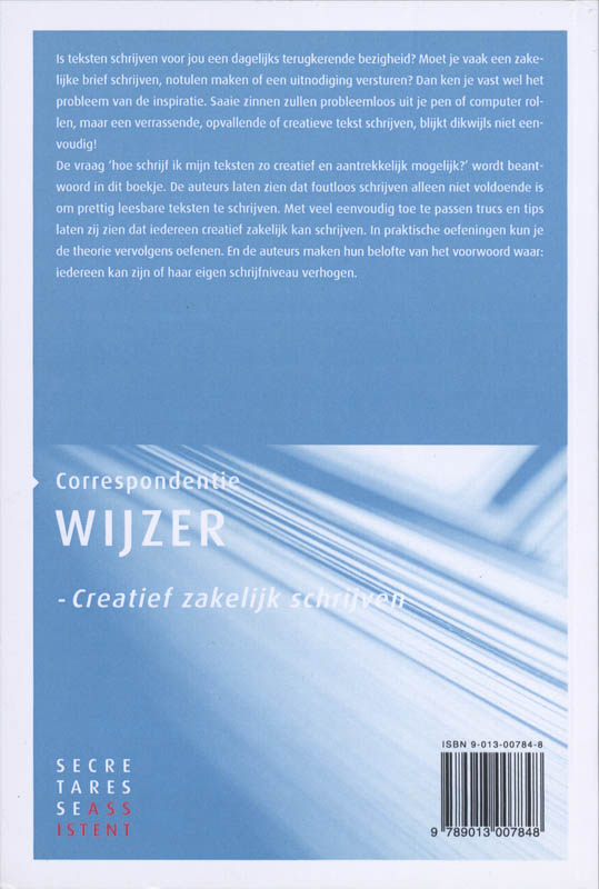 Achterkant van Correspondentie wijzer