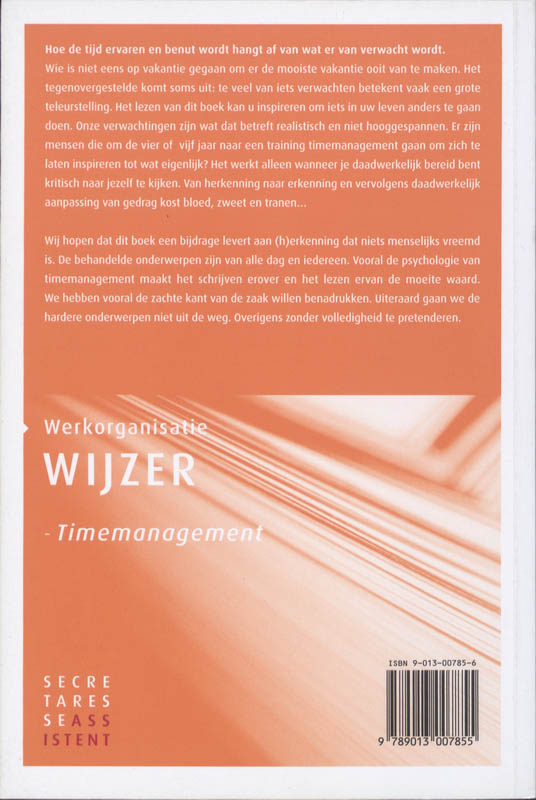 Achterkant van Timemanagement