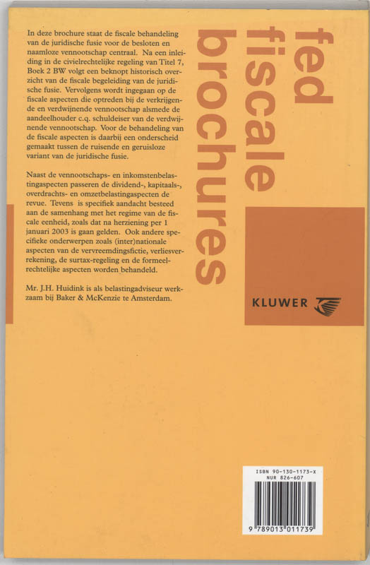 Achterkant van De juridische fusie