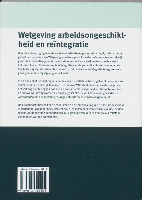 Achterkant van Wetgeving arbeidsongeschiktheid en reintegratie