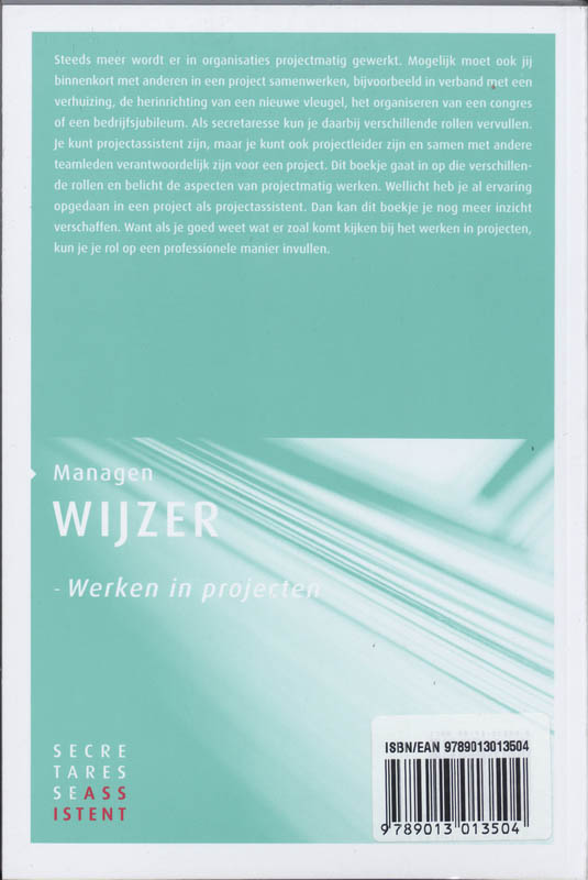 Achterkant van Werken in projecten