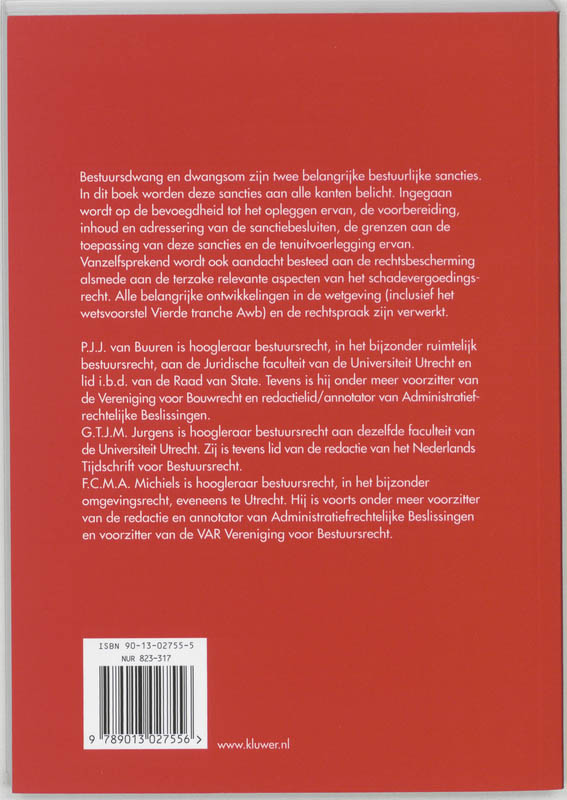 Achterkant van Bestuursdwang en dwangsom