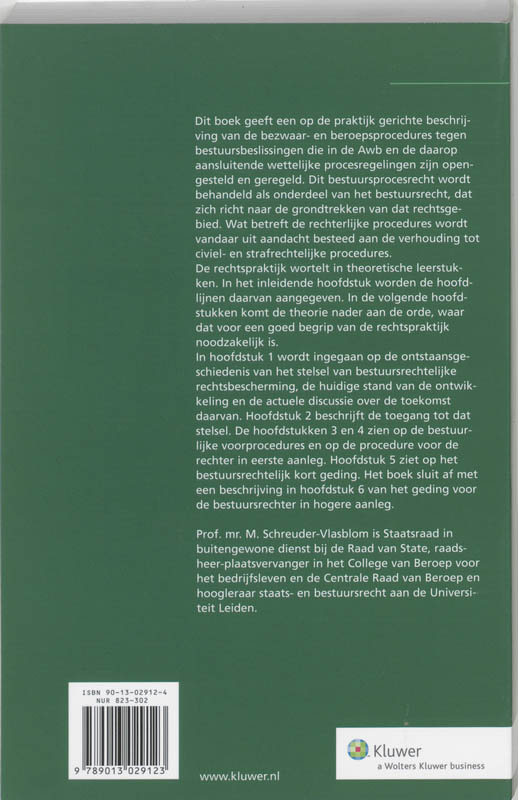 Achterkant van Rechtsbescherming en bestuurlijke voorprocedure