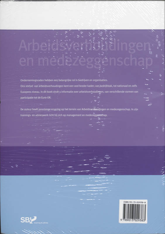 Achterkant van Arbeidsverhoudingen en medezeggenschap