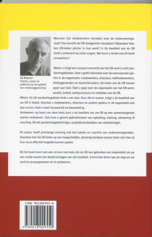 Achterkant van De kwaliteit van de OR