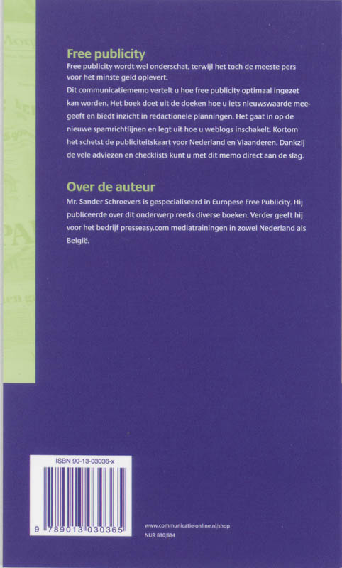 Achterkant van Free Publicity
