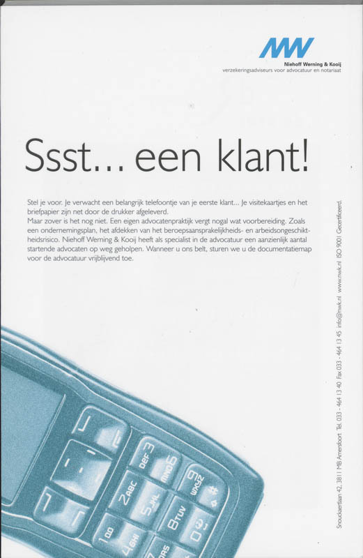 Achterkant van De advocaat als ondernemer