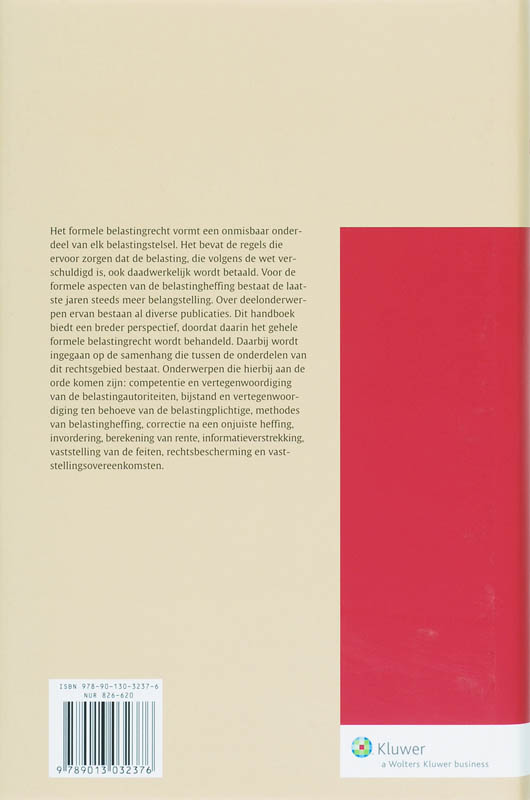 Achterkant van Formeel belastingrecht