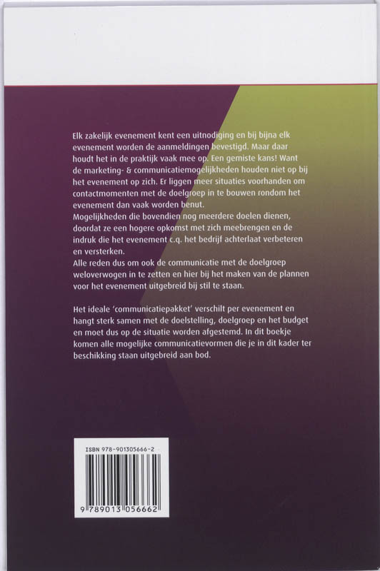 Achterkant van Communicatie rondom evenementen