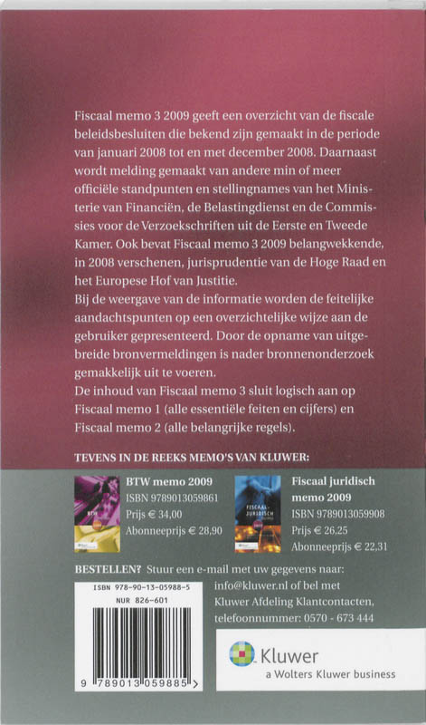 Achterkant van 3 2009