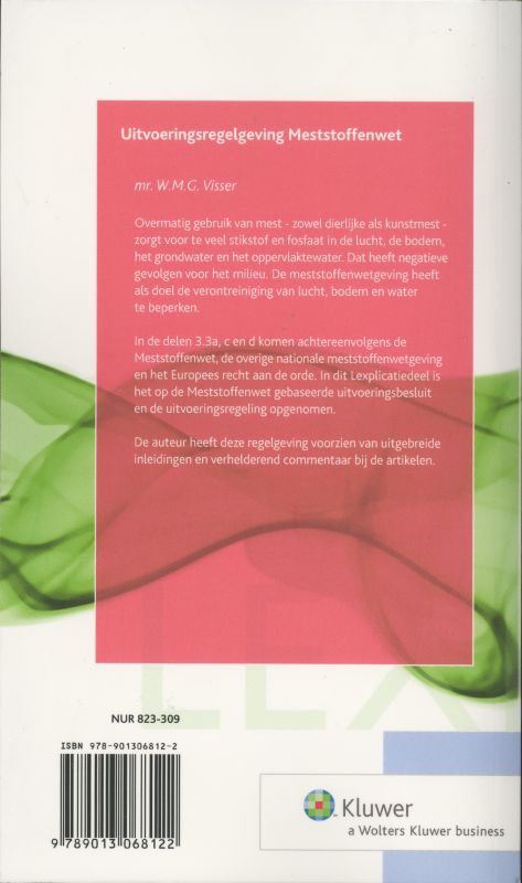 Achterkant van Uitvoeringsregelgeving Meststoffenwet