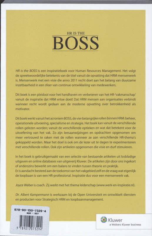 Achterkant van HR is the BOSS