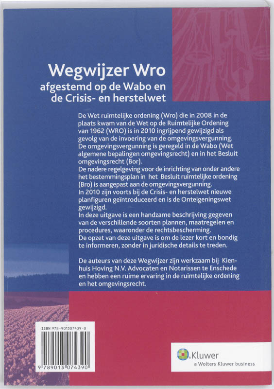 Achterkant van Wegwijzer Wro