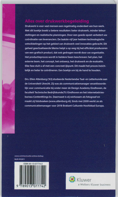 Achterkant van Alles over drukwerkbegeleiding