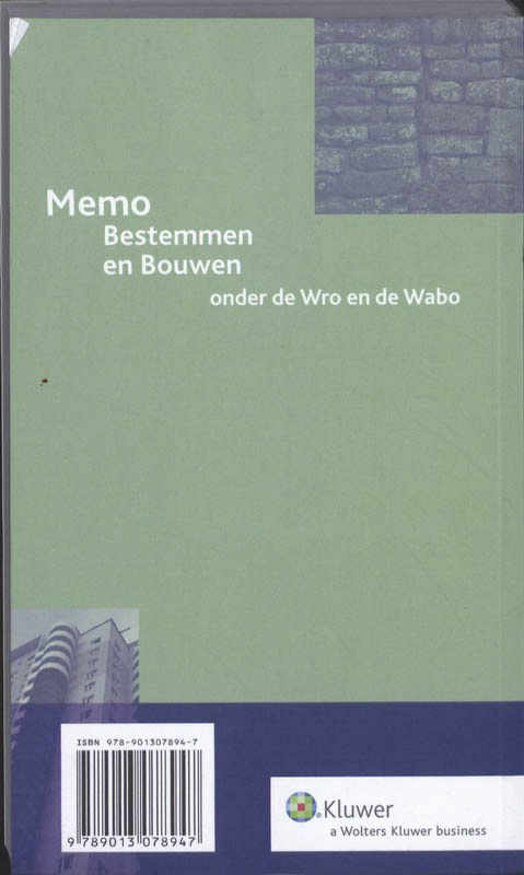 Achterkant van Memo bestemmen en bouwen