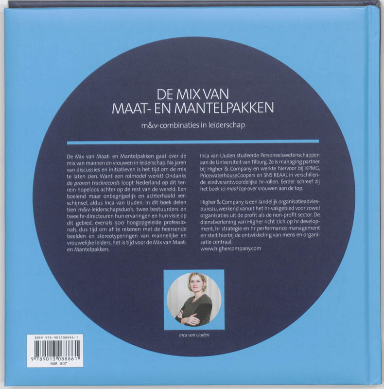 Achterkant van De mix van maat- en mantelpakken