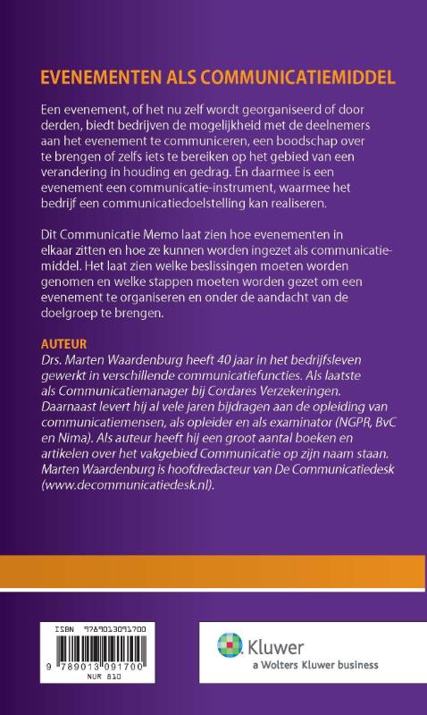 Achterkant van Evenementen als communicatiemiddel