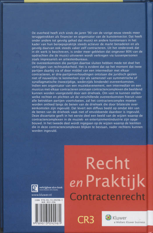 Achterkant van Contracteren door intermediairs in de muziekindustrie