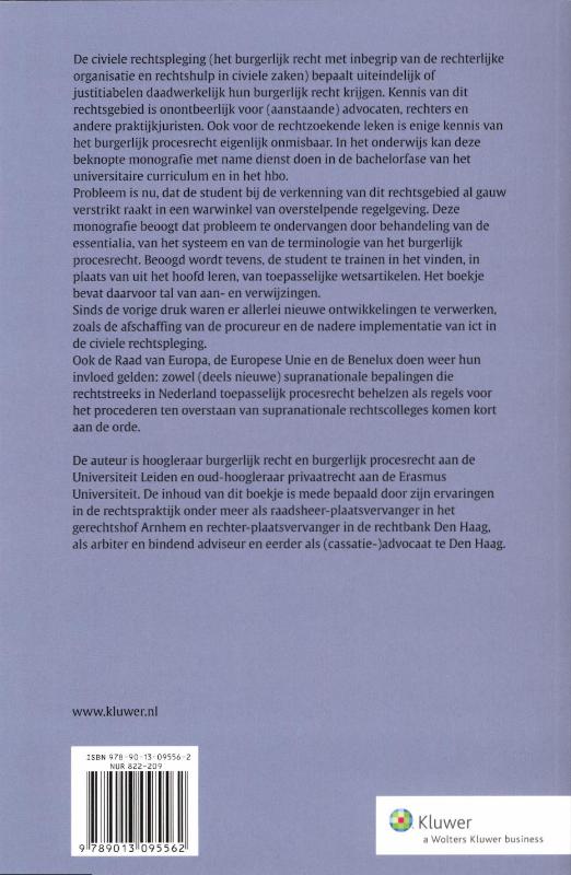 Achterkant van Inleiding Nederlands burgerlijk procesrecht