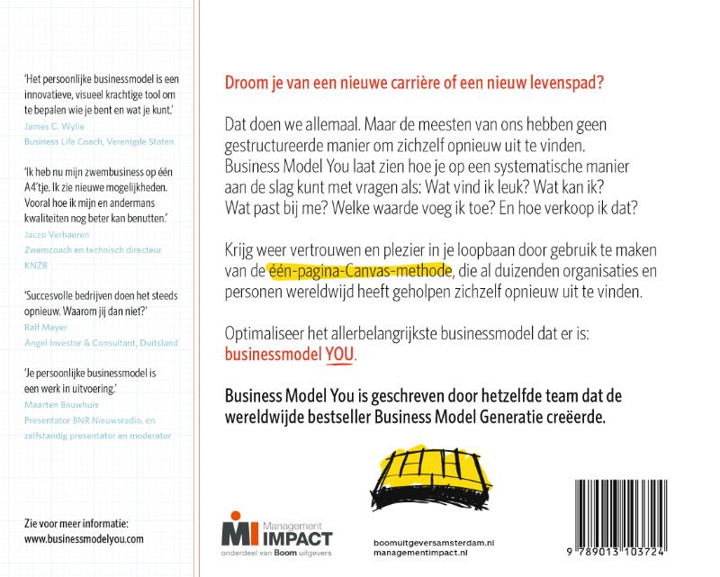 Achterkant van Business model you