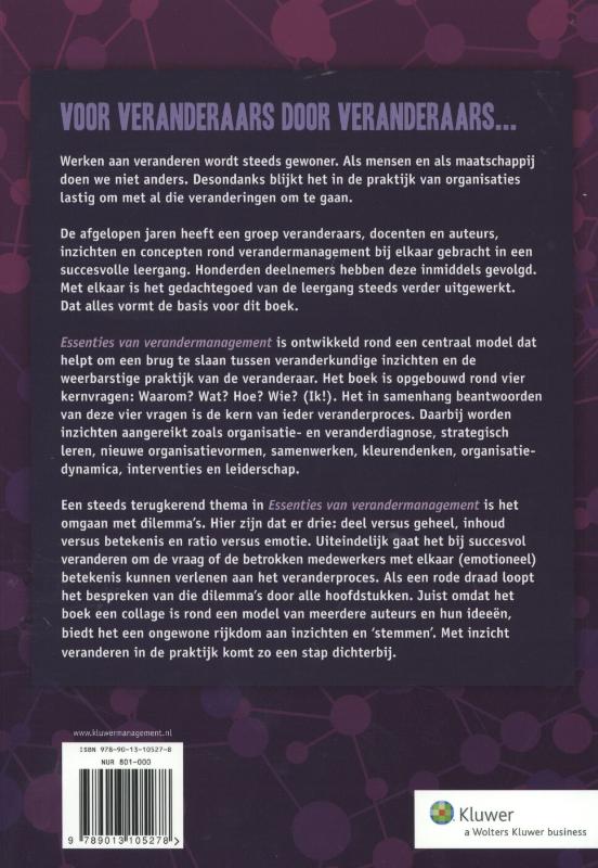 Achterkant van Essenties van verandermanagement
