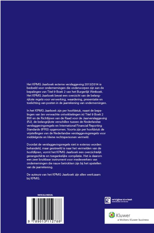 Achterkant van Externe verslaggeving 2013/2014