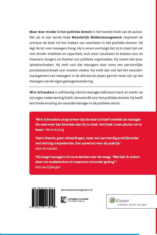 Achterkant van Meer door minder in het publieke domein