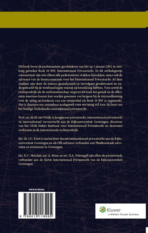 Achterkant van Boek 10 internationaal privaatrecht