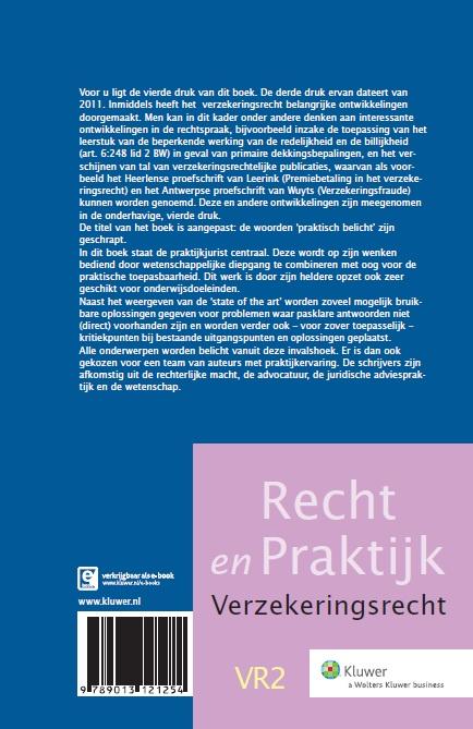 Achterkant van Verzekeringsrecht