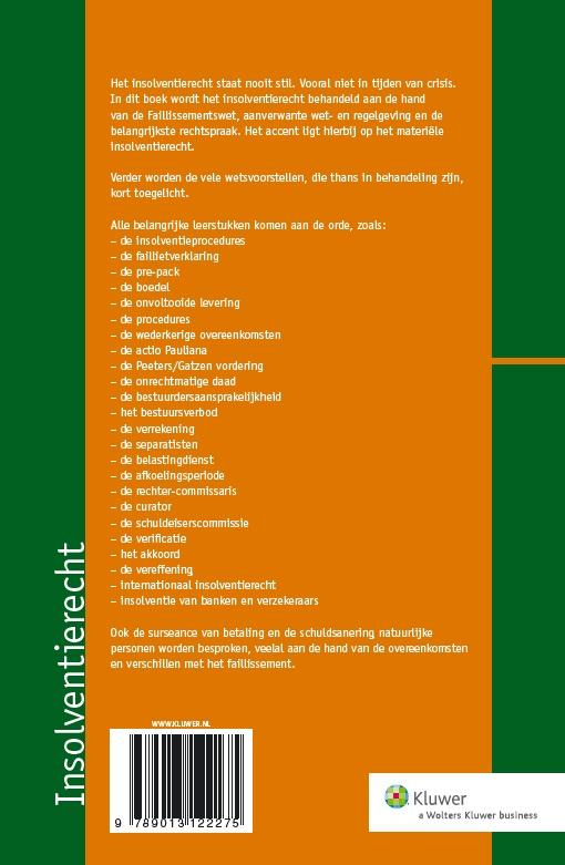 Achterkant van Insolventierecht